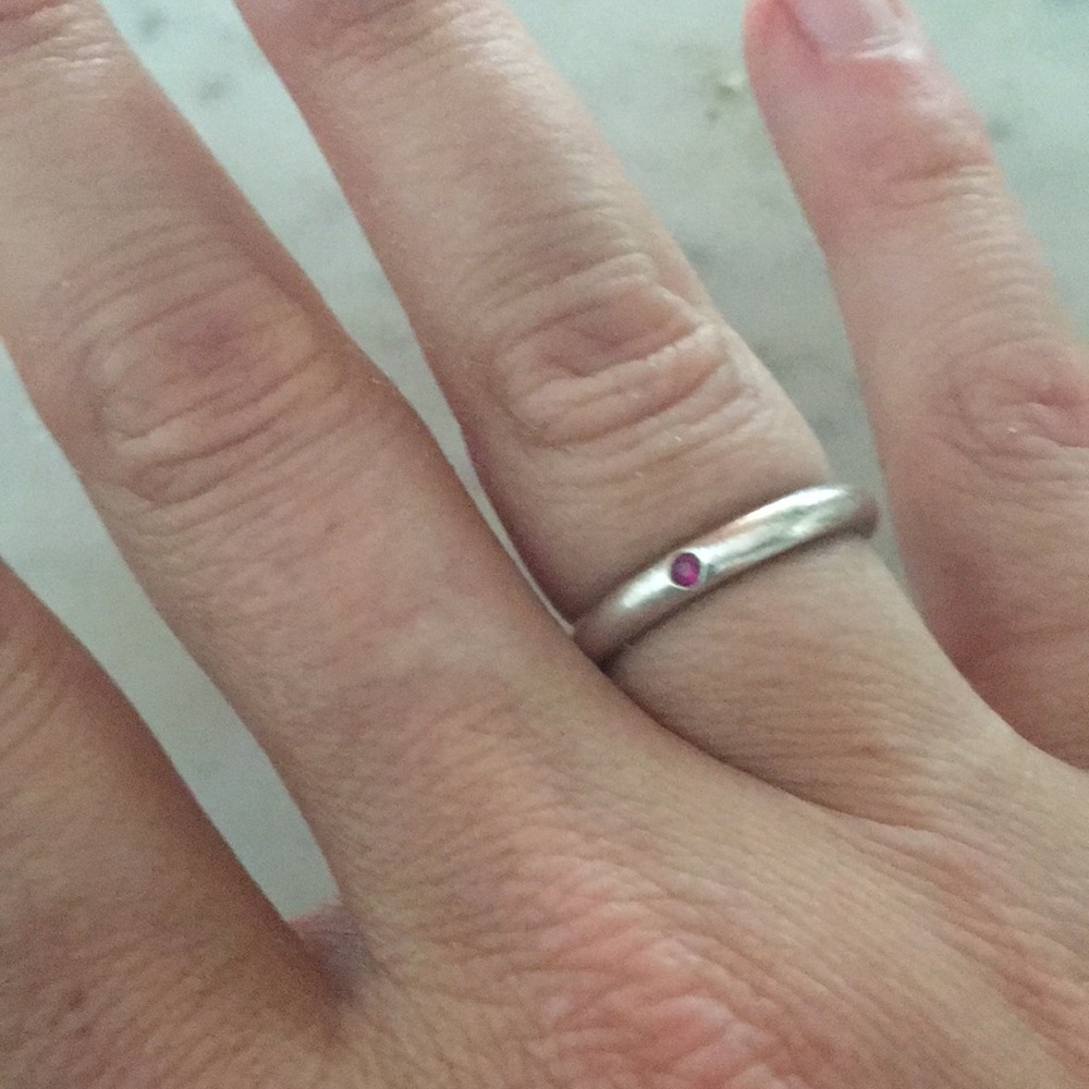 Tiffany’s Silver Ring with Ruby